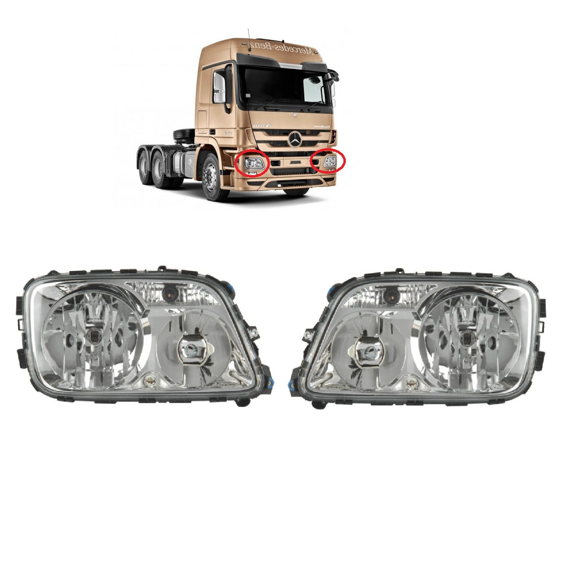 Farol Principal Mercedes-Benz Actros 2009/15