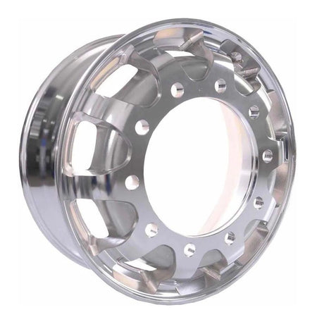 Roda de Alumínio Aro 22,5 x 8,25 10 Furos Janela Redonda Pneu 295