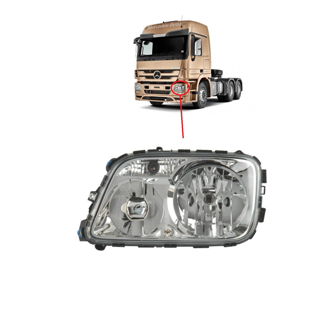 Farol Principal Mercedes-Benz Actros 2009/15
