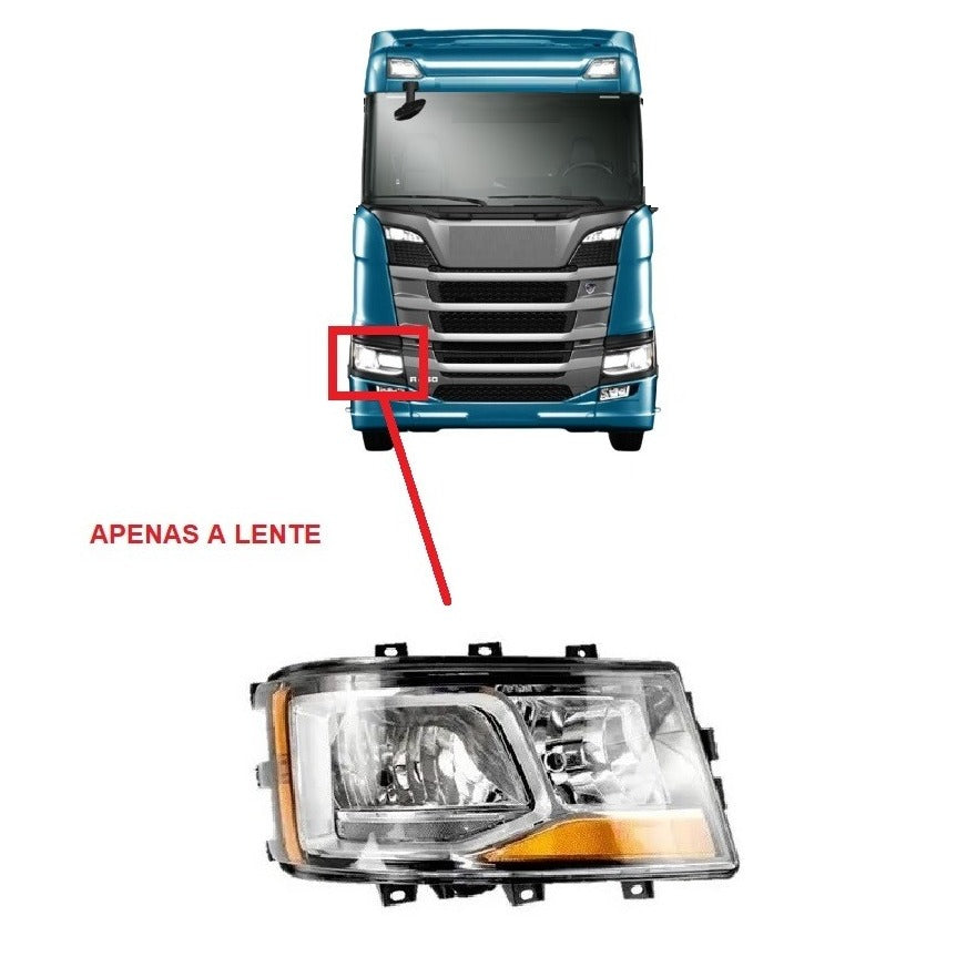 Lente Farol Principal Scania NTG