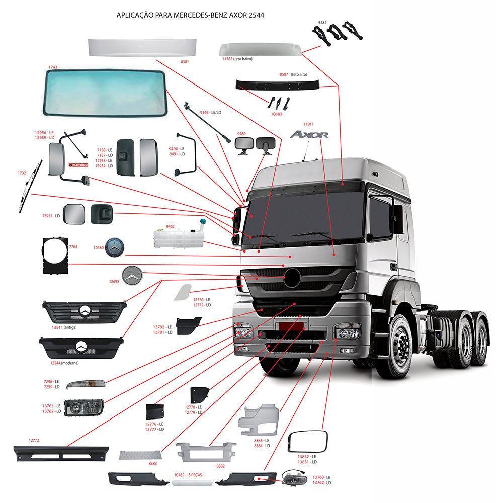 Farol Auxiliar Mercedes-Benz Axor