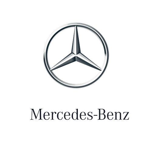 Logo Mercedes-Benz Quadrada Empilhada